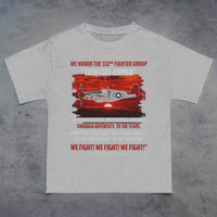 Thumbnail for We Fight, We Fight, We Fight - Tuskegee Airmen - Red Tails Inspirational Quote - Unisex Vintage Tee