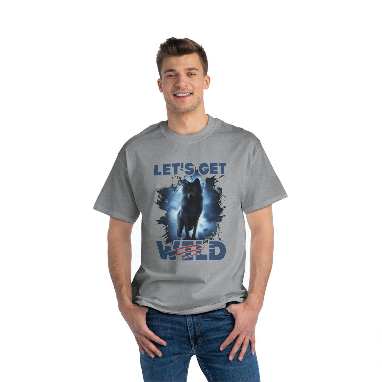 Embrace Your Inner Wild - Wild Wolf  - Unisex Beefy-T®  Short-Sleeve T-Shirt