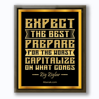 Thumbnail for Expect the Best  - Zig Ziglar Quote - Canvas Print