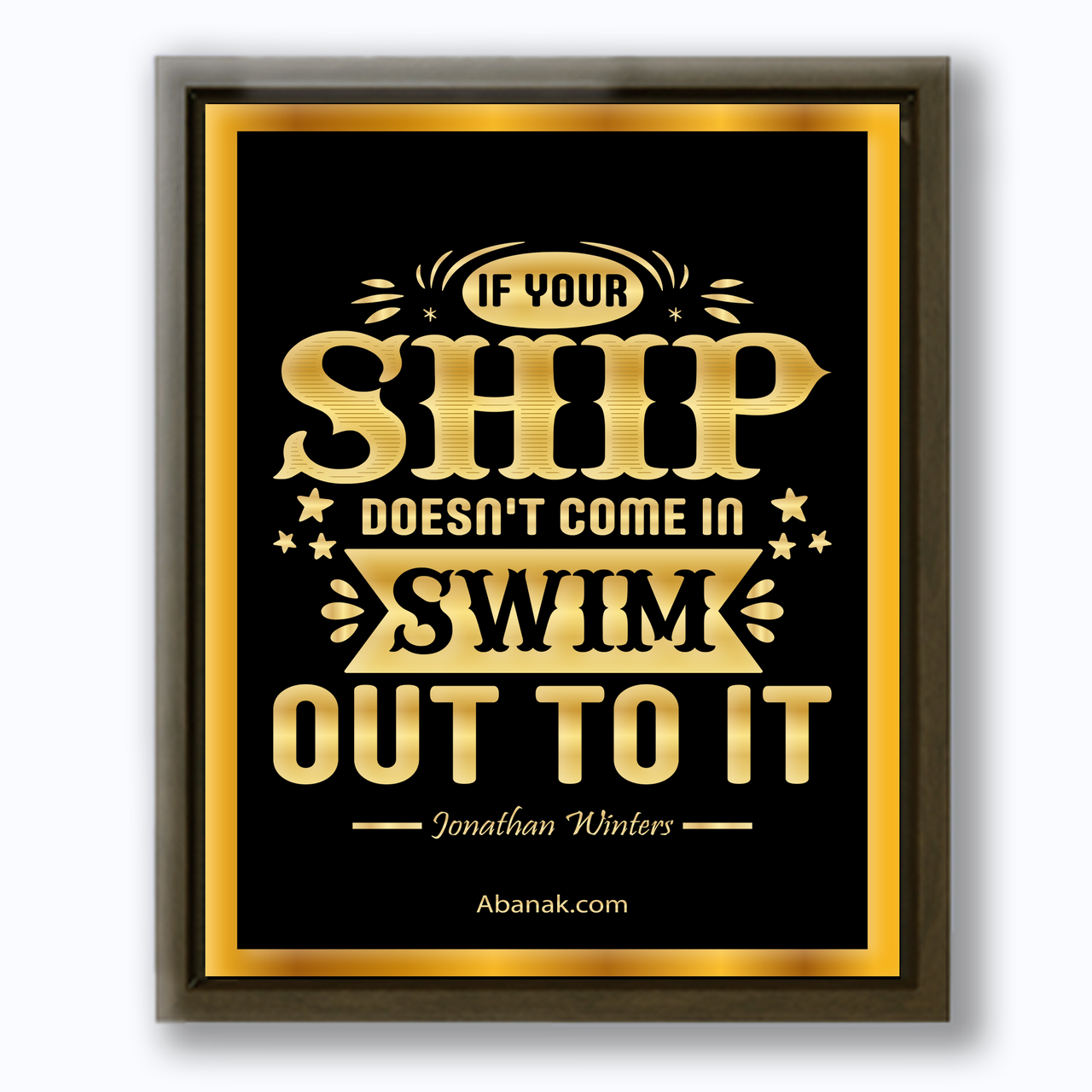 If Your Ship Doesn't Come In - Jonathan Winters Quote - Canvas Print