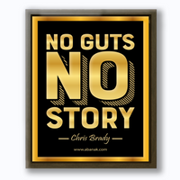 Thumbnail for No Guts No Story - Chris Brady Quote - Canvas Print