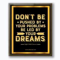 Thumbnail for Ralph Waldo Emerson Motivational Canvas Wall Art - Be Led By Your Dreams | Abanak