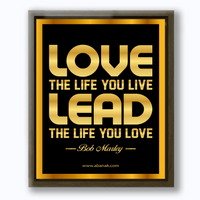 Thumbnail for Love the Life You Live - Bob Marley Quote - Canvas Print