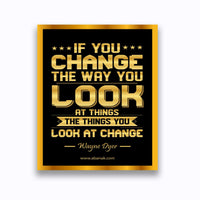 Thumbnail for Change the Way You Look - Wayne Dyer Quote - Canvas Print