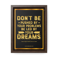 Thumbnail for Ralph Waldo Emerson Motivational Framed Canvas Wall Art - Be Led By Your Dreams | Abanak