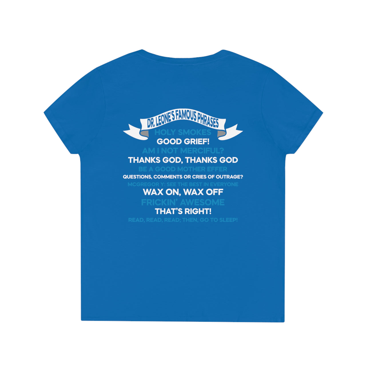 Ladies' V-Neck T-Shirt - Oceanside 70 - Alternating Color Ribbon Back
