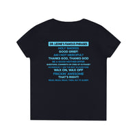 Thumbnail for Ladies' V-Neck T-Shirt - Oceanside 70 - Blue Flat Back