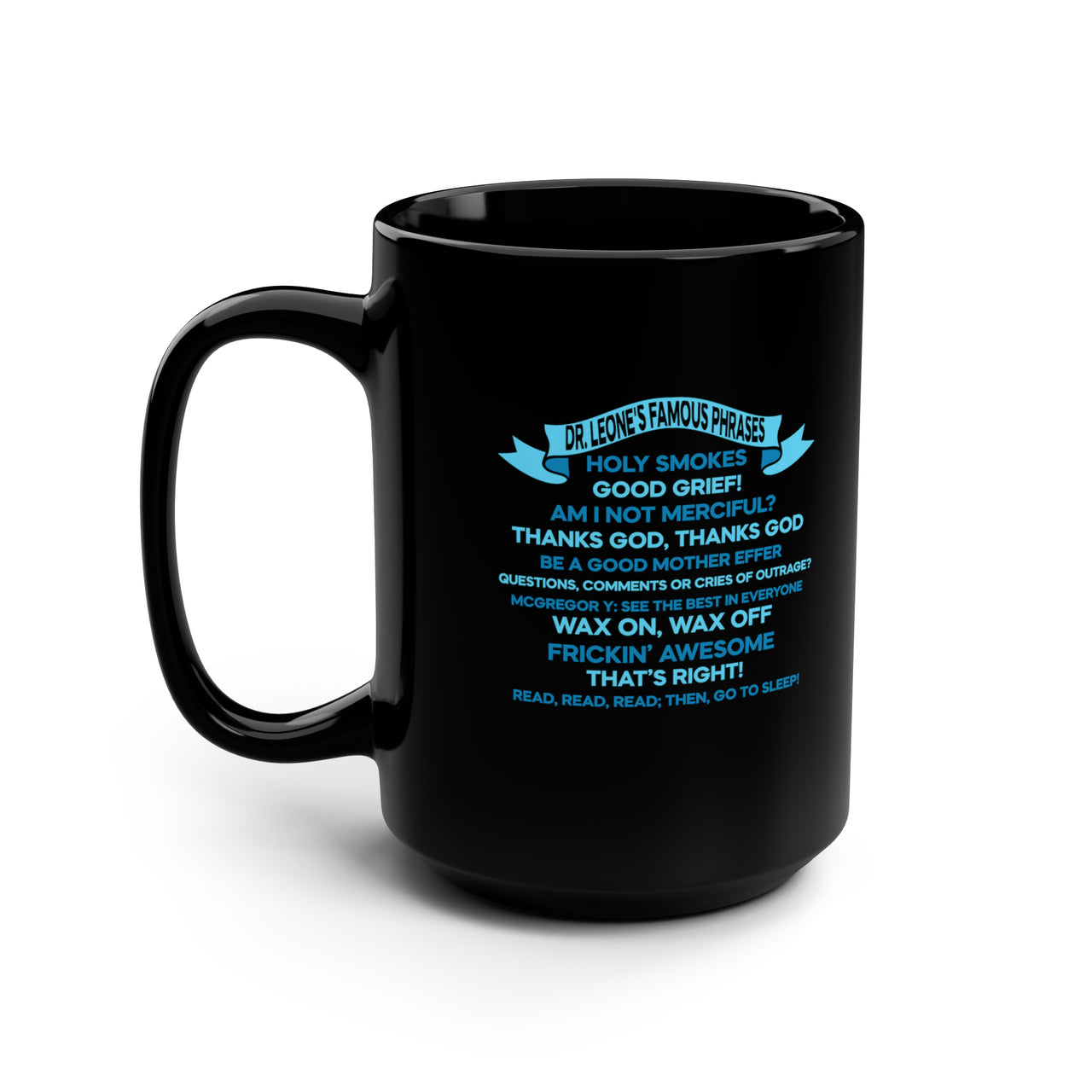 Black Mug, 15oz - Oceanside 70 - Blue Back