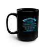Black Mug, 15oz - Oceanside 70 - Blue Back
