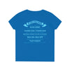 Ladies' V-Neck T-Shirt - Oceanside 70 - Blue Ribbon Back