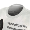 We Shall Defend Our Island - Winston Churchill Quote - Women's AOP Cut & Sew Tee