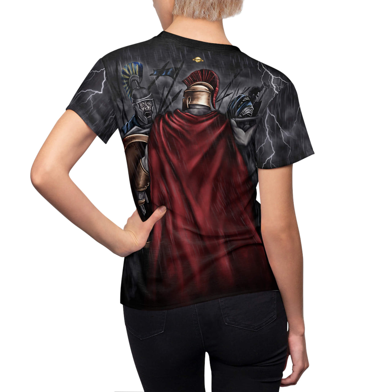 With My Shield or On It - Spartan Warrior - Women's AOP Cut & Sew Tee