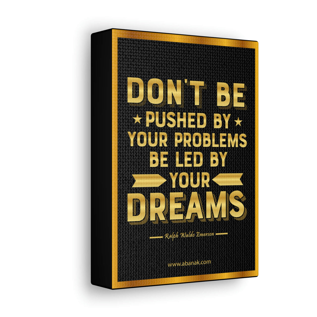 Ralph Waldo Emerson Motivational Gallery Wrapped Canvas Wall Art - Be Led By Your Dreams | Abanak