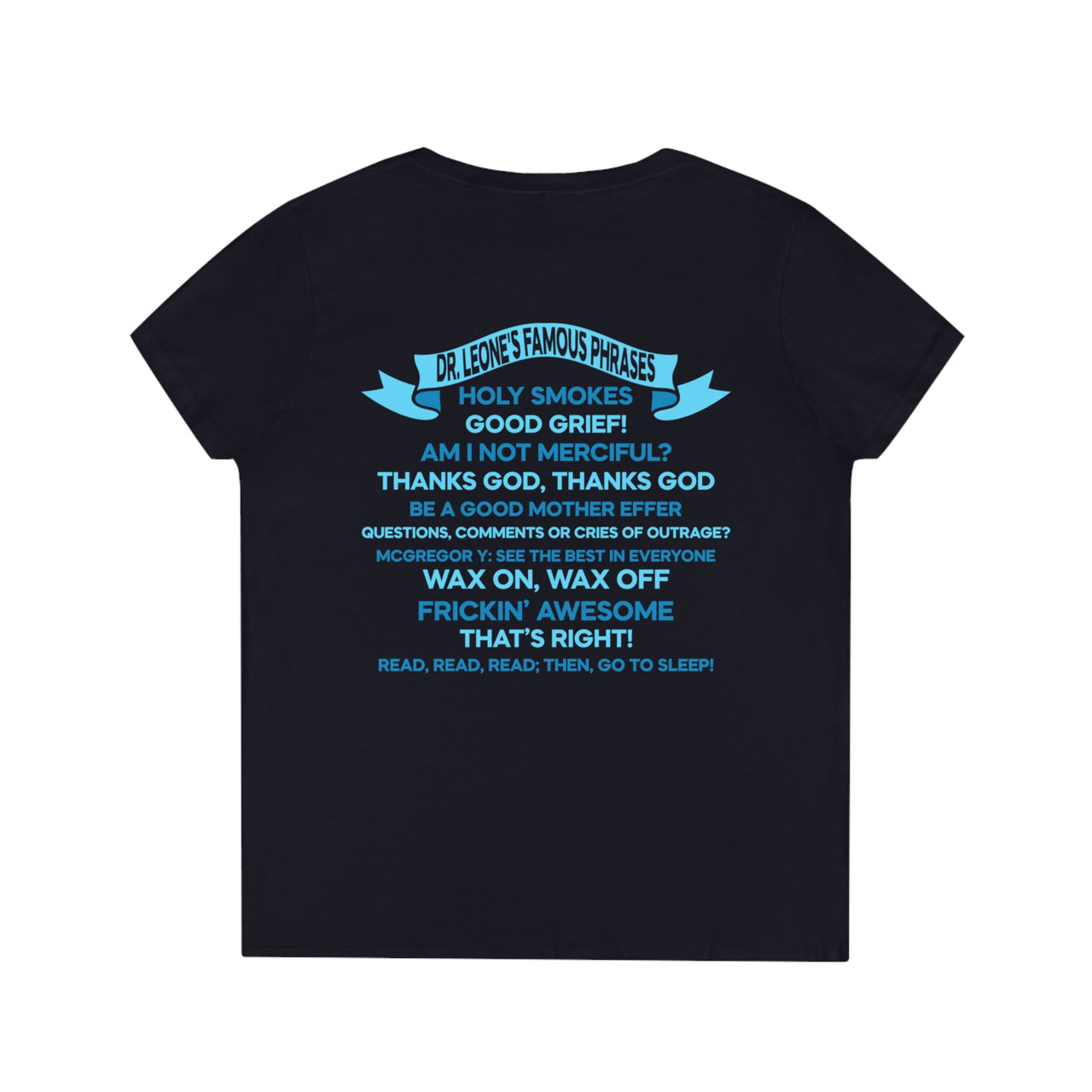 Ladies' V-Neck T-Shirt - Oceanside 70 - Blue Ribbon Back