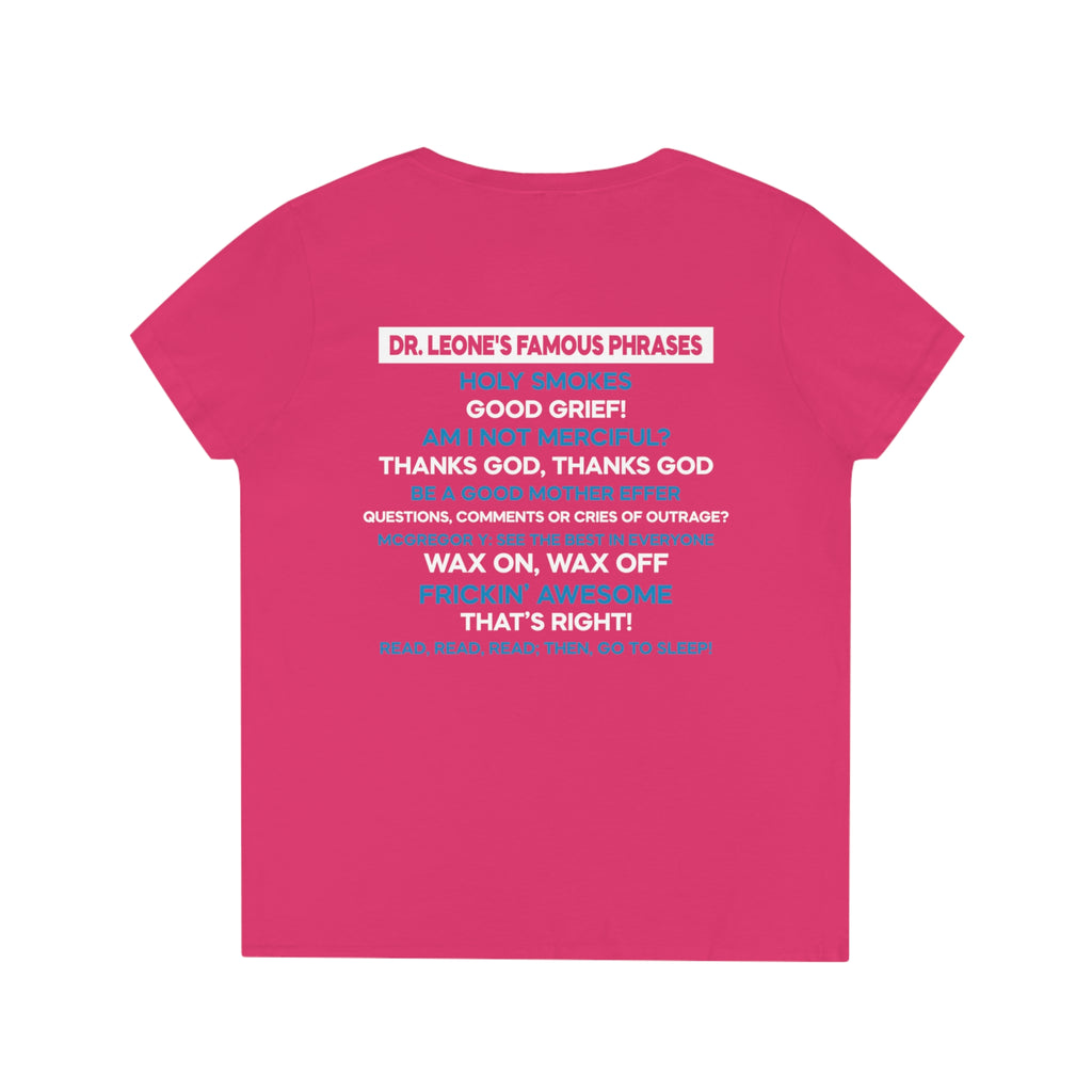 Ladies' V-Neck T-Shirt - Oceanside 70 - Flat Alternating Color Back
