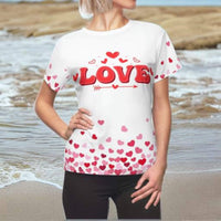 Thumbnail for Hearts With Love - Women's AOP Cut & Sew Tee