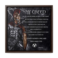 Thumbnail for My Creed - There Is Always A Way And I Will Make It So - Spartan Warrior - Canvas Print