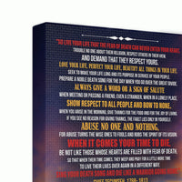 Thumbnail for Live Your Life - Chief Tecumseh Poem - Gallery Wrapped Canvas Print
