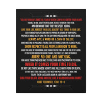 Thumbnail for So Live Your Life - Chief Tecumseh Quote - Motivational Canvas Print