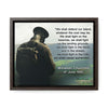 We Shall Never Surrender - Winston Churchill Quote - Framed Canvas Print