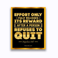Thumbnail for Effort Only Releases Its Reward by Napoleon Hill | Motivational Gallery Wrapped Canvas Print