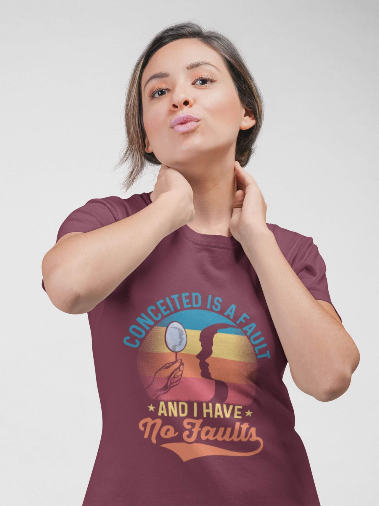 Conceited Is A Fault And I Have No Faults - Unisex Heavy Cotton T Shirt | Abanak