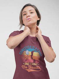 Thumbnail for Conceited Is A Fault And I Have No Faults - Unisex Heavy Cotton T Shirt | Abanak