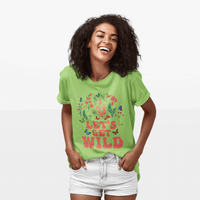Thumbnail for Let's Get Wild - Wildflowers and Butterflies -  Womens Heavy Cotton T-Shirt