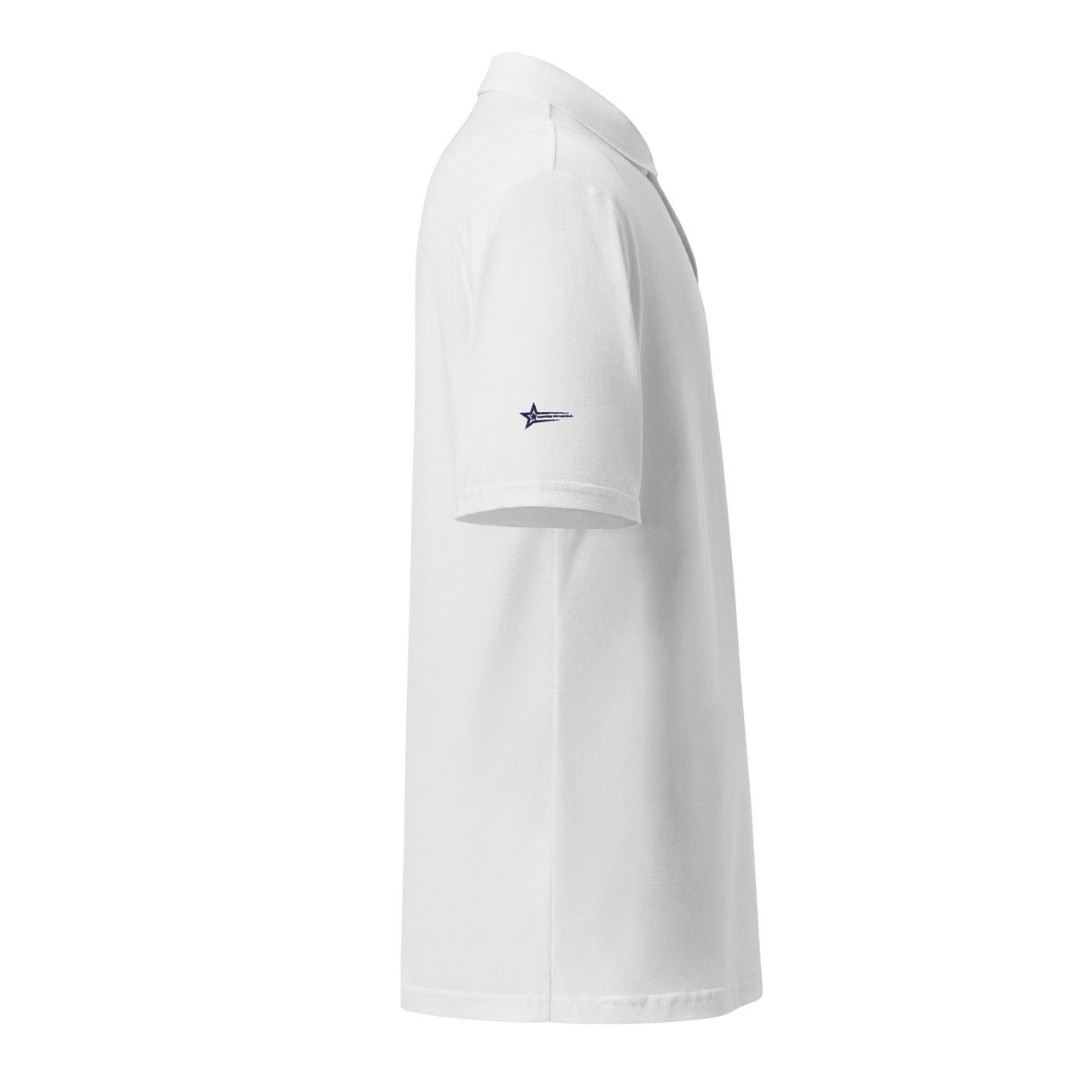 Unisex pique polo shirt - in white. (School Uniform Compliant)