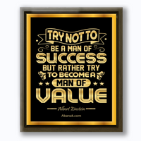 Thumbnail for Man of Value - Albert Einstien Quote - Canvas Print