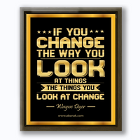 Thumbnail for Change the Way You Look - Wayne Dyer Quote - Canvas Print