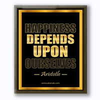 Thumbnail for Happiness Depends on Us - Aristotle Quote - Canvas Prints