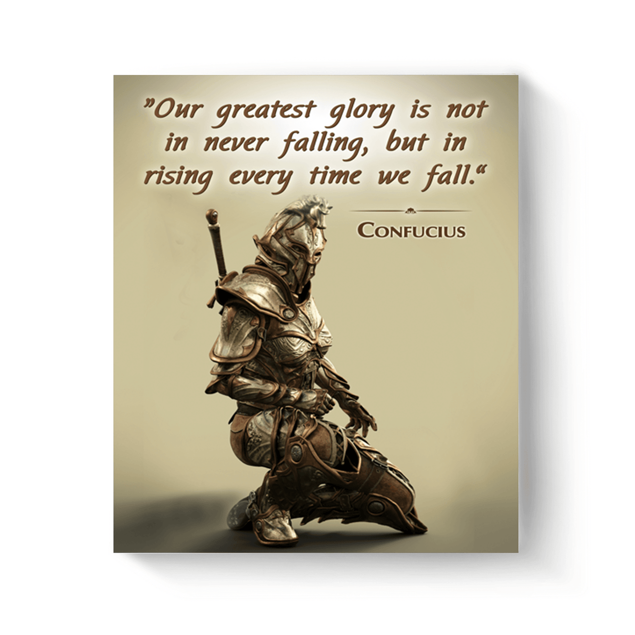 Greatest Glory - Confucius Quote - Canvas Print