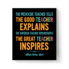 Great Teachers Inspire - William Arthur Ward Quote - Canvas Print