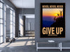 Never, Never, Never Give Up - Winston Churchill Quote - Canvas Print