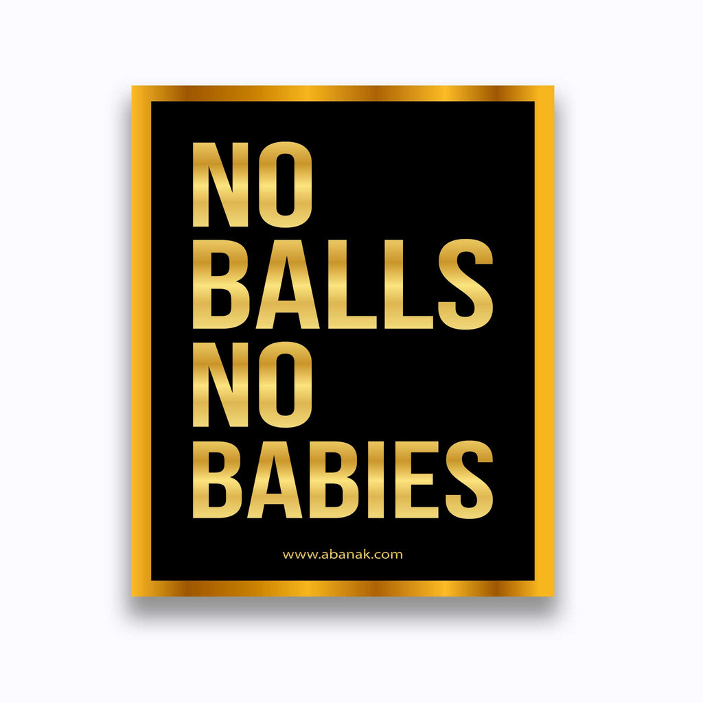No Balls No Babies - Canvas Print