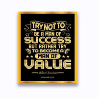 Thumbnail for Man of Value - Albert Einstien Quote - Canvas Print