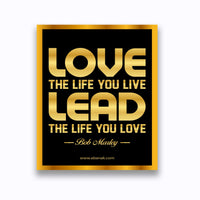 Thumbnail for Love the Life You Live - Bob Marley Quote - Canvas Print