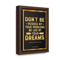 Thumbnail for Ralph Waldo Emerson Motivational Framed Canvas Wall Art - Be Led By Your Dreams | Abanak