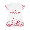Hearts With Love - All Over Print T-Shirt Dress