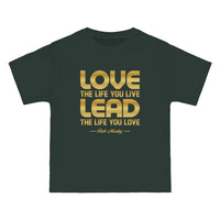 Thumbnail for Love The Life You Live - Bob Marley Quote - Men's Vintage Tee
