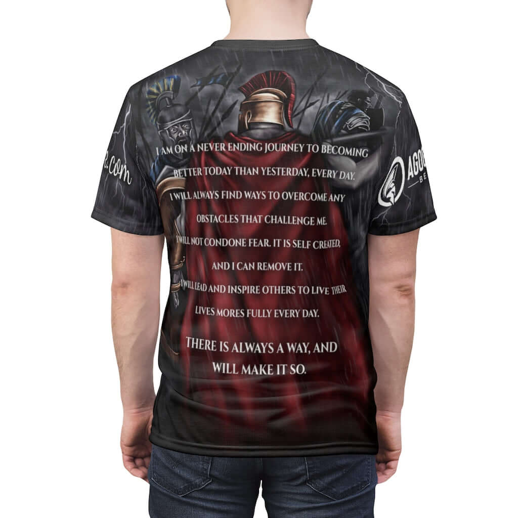 Motivational AOP Shirt - "With My Shield or On It" - With My Shield or On It - Agoge Version