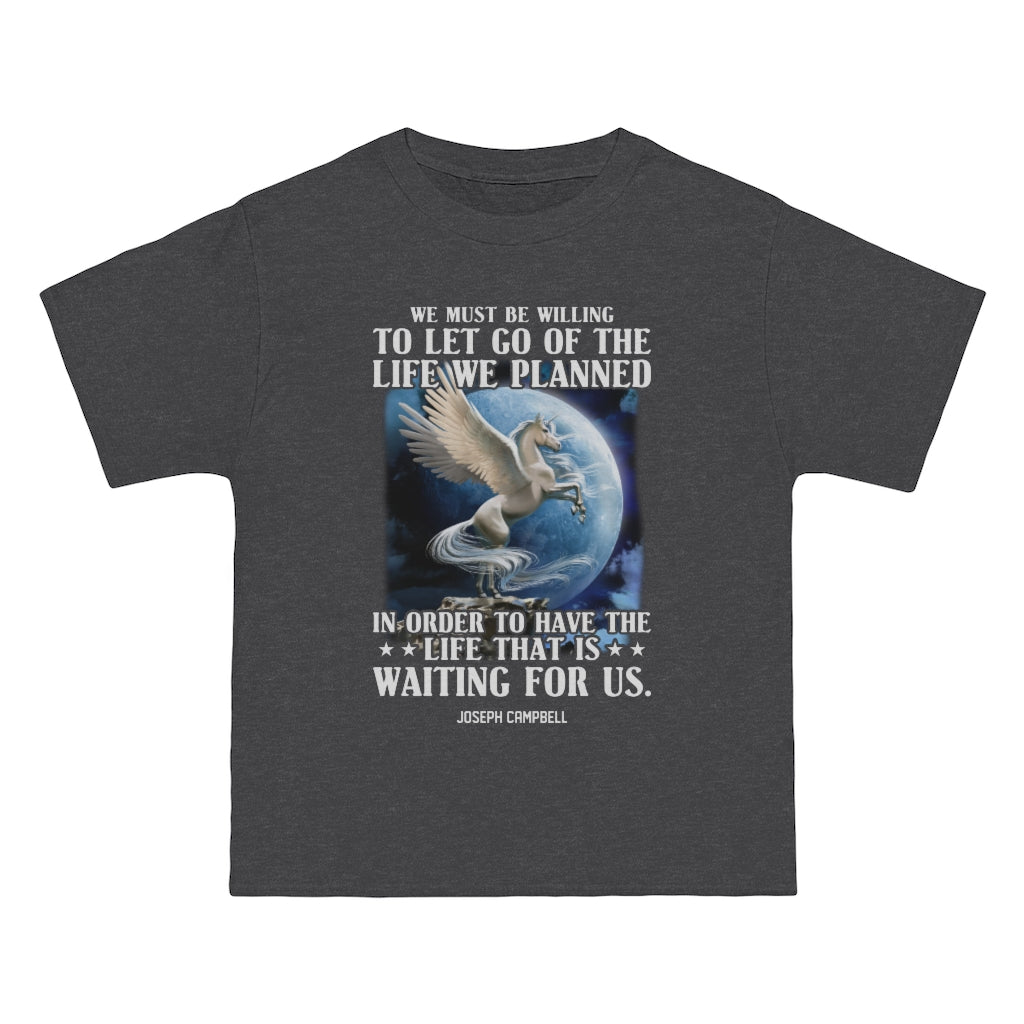 Let Go of the Life We Planned - Joseph Campbell Quote - Men's Vintage Tee