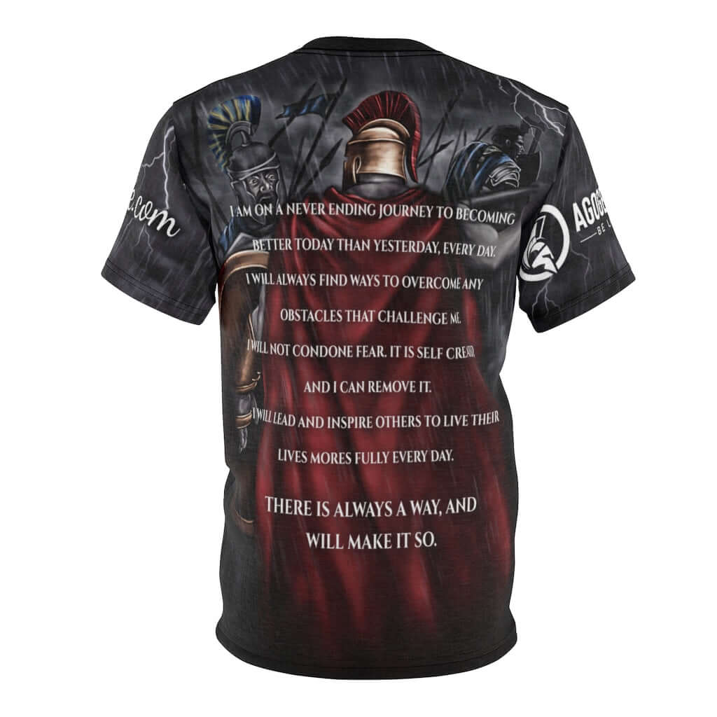 Motivational AOP Shirt - "With My Shield or On It" - With My Shield or On It - Agoge Version