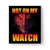 Not on My Watch - Red Dragon Head - Canvas Print