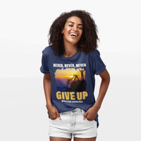 Thumbnail for Never, Never, Never Give Up - Winston Churchill Quote - Women's Vintage Tee