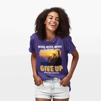 Thumbnail for Never, Never, Never Give Up - Winston Churchill Quote - Women's Vintage Tee