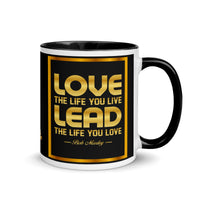 Thumbnail for Love the Life You Live - Bob Marley Quote - 11oz Motivational Graphic Colored Coffee Mug